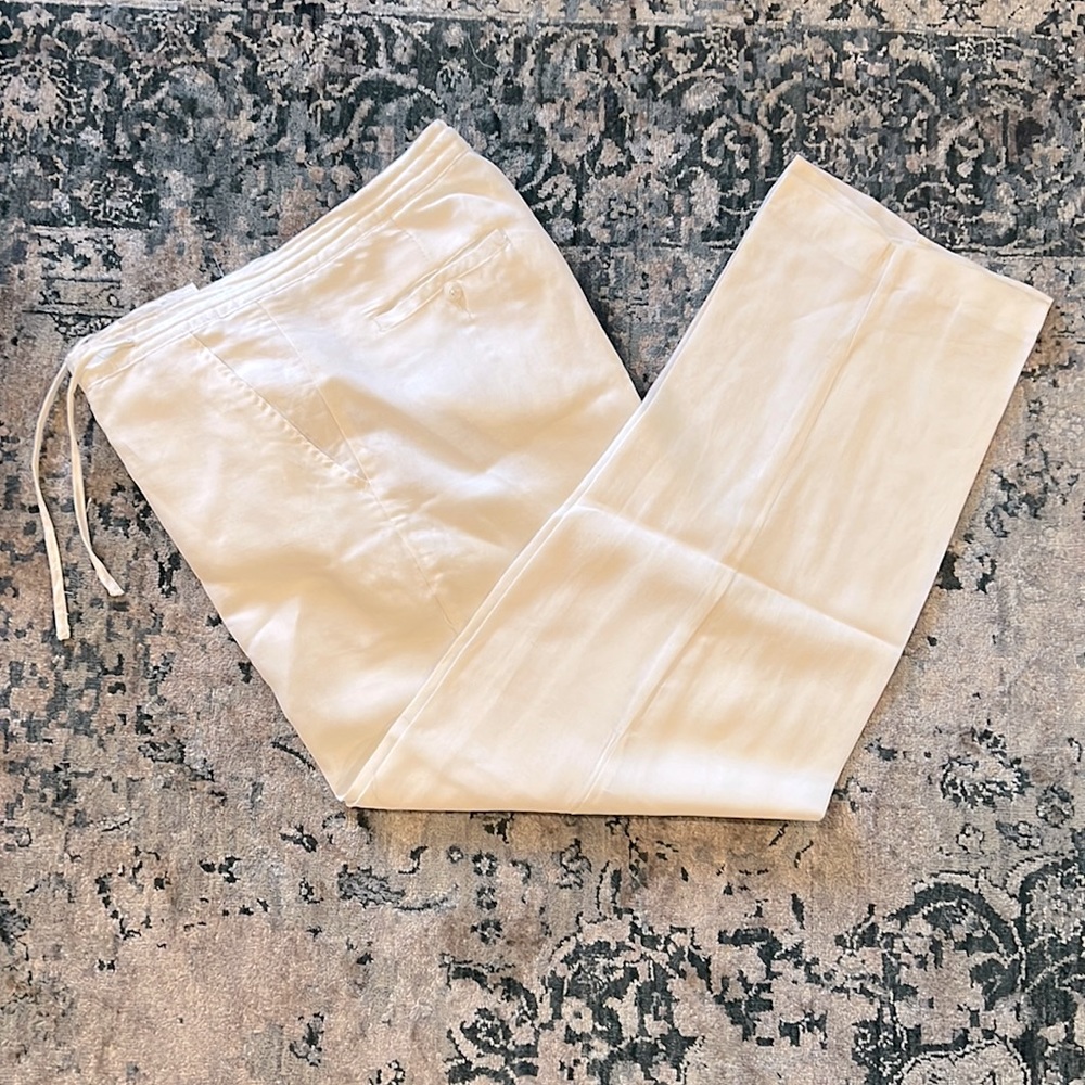 EUC 34x32 Men’s Lined Linen Slacks